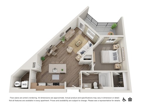 bedroom floor plan an in 3d